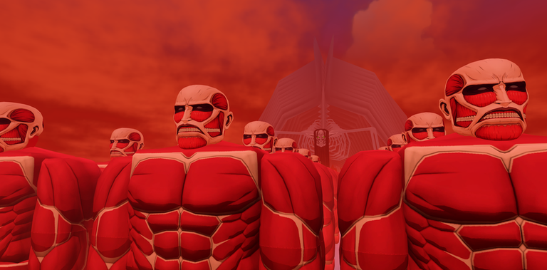 Artwork for the RUMBLING + ADMIN ABUSE event in Anime Fighting Simulator