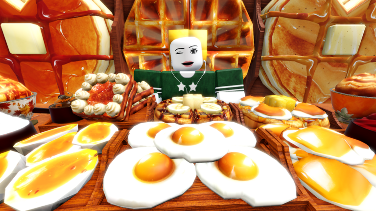 Artwork for the Breakfast and Autumn 🍁🍳 event in Mukbang Game