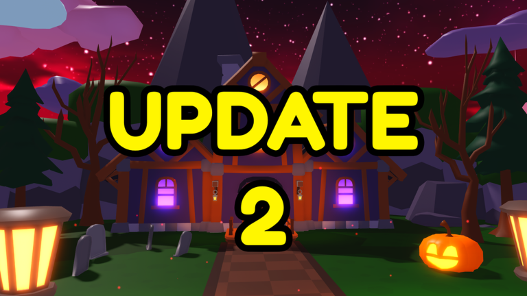 Artwork for the UPDATE 2 + 🎃 PT 2. event in Tap Simulator REBORN