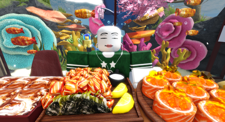 Artwork for the Aquarium Restraunt! 🐟🐟 event in Mukbang Game