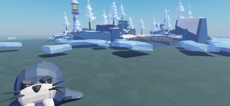 Artwork for the Ice Isle event in How to Really Fish