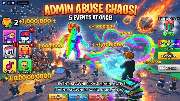 Artwork for the ADMIN ABUSE event in +1 Tongue Escape