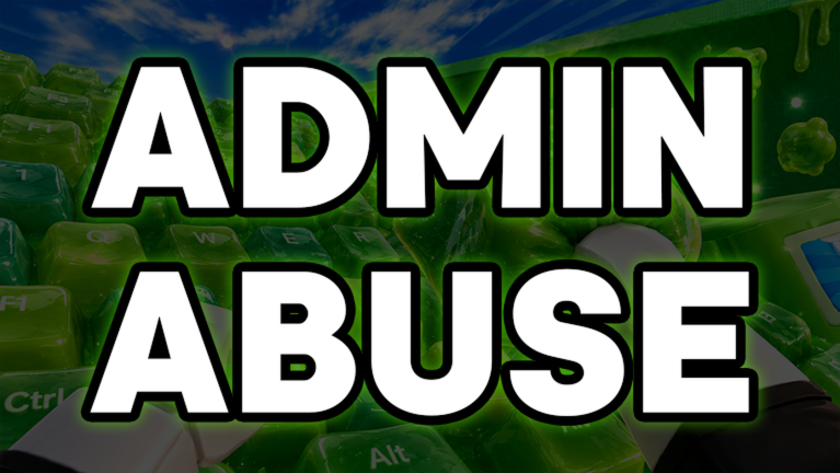 Artwork for the ADMIN ABUSE event in +1 Speed Slime Keyboard Escape