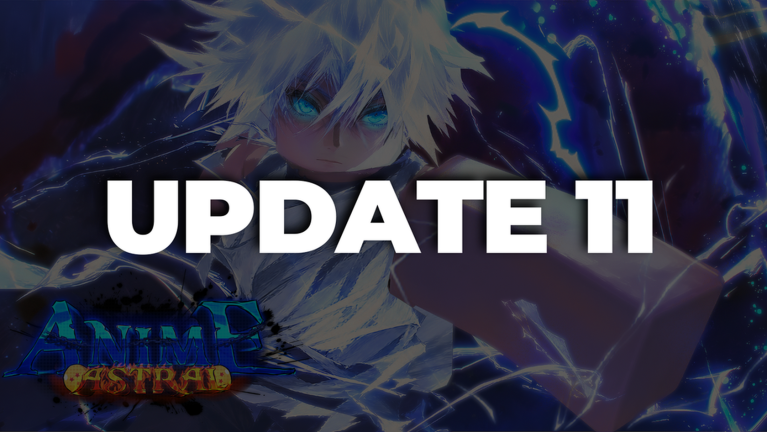 Artwork for the UPDATE 11! event in Anime Astral Simulator