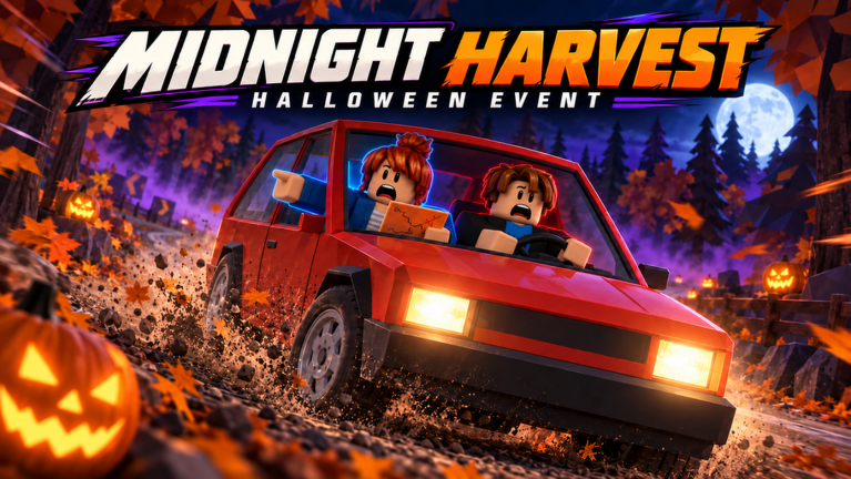 Artwork for the Midnight Harvest 🎃 event in Rally Panic
