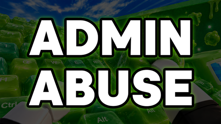 Artwork for the ADMIN ABUSE event in +1 Speed Slime Keyboard Escape