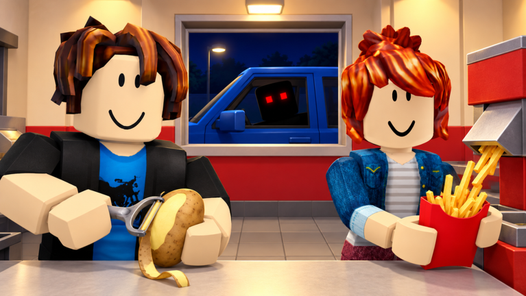 Cover artwork for Sell Fries on Roblox