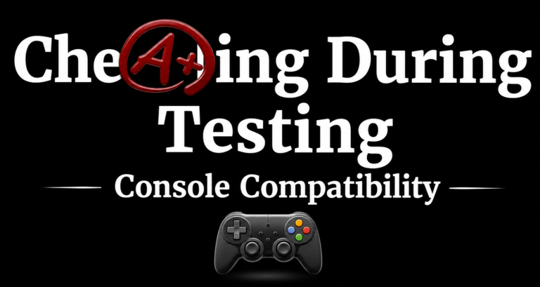 Artwork for the Console Compatibility event in Cheating During Testing