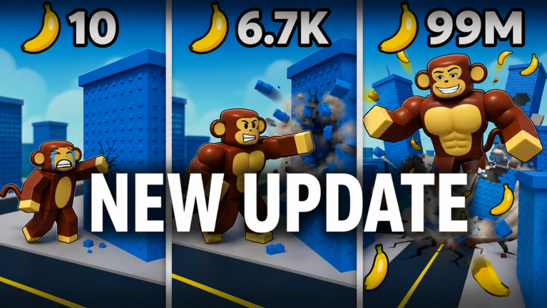 Artwork for the NEW UPDATE event in +1 Banana Monkey Destruction