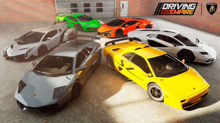 Artwork for the LAMBORGHINI REFRESH event in Driving Empire Car RacingRP