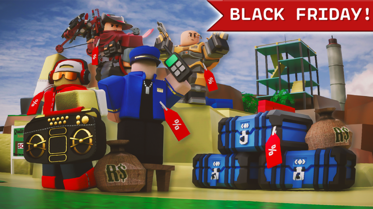 Artwork for the 2025 Black Friday Sale event in Tower Defense Simulator
