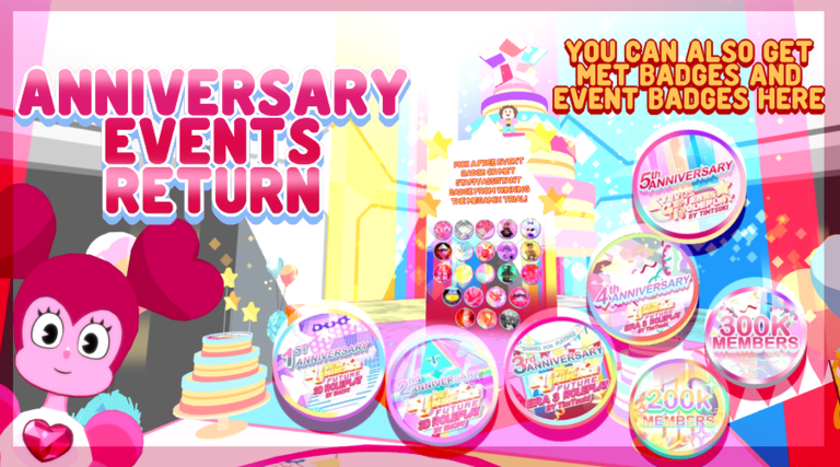 Artwork for the 🩷Previous Anniversary🩷 event in Stevos Gems Eras Roleplay