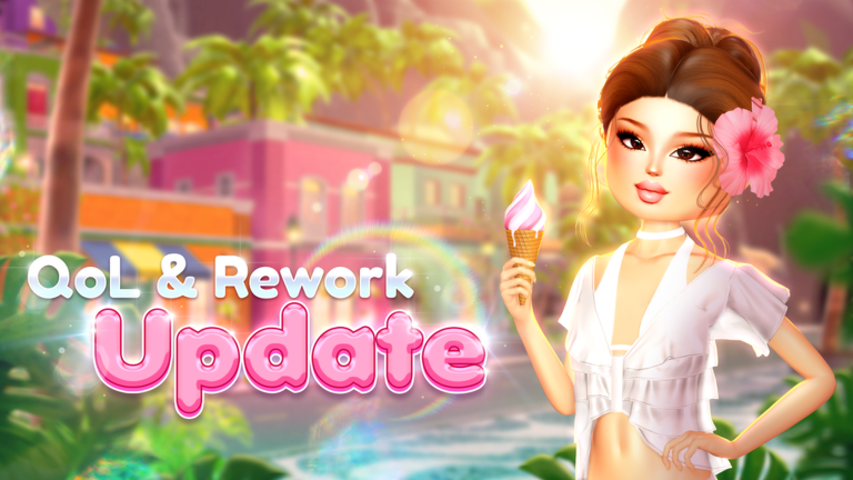 Artwork for the QoL & Rework Update 🛠️✨ event in Dress To Impress