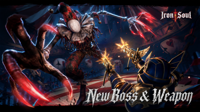 Artwork for the New Weapon: Dual Pistols event in Iron Soul: Dungeon