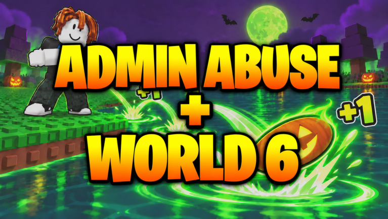Artwork for the WORLD 6 + ADMIN ABUSE event in +1 Stone Skipping