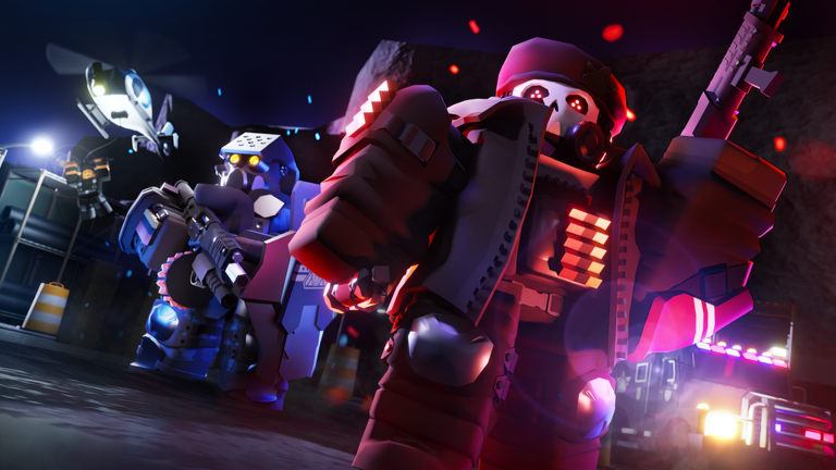 Artwork for the Enforcer Tower event in Tower Defense Simulator