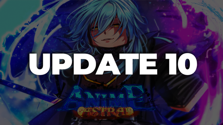 Artwork for the UPDATE 10! event in Anime Astral Simulator