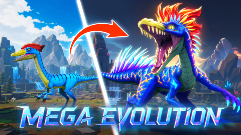 Artwork for the MEGA EVO UPDATE event in Dino Hunters