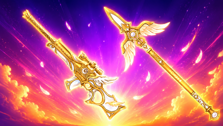 Artwork for the 💫 ANGEL BUNDLE  🧚‍♀️ event in Knife VS Gun DUELS