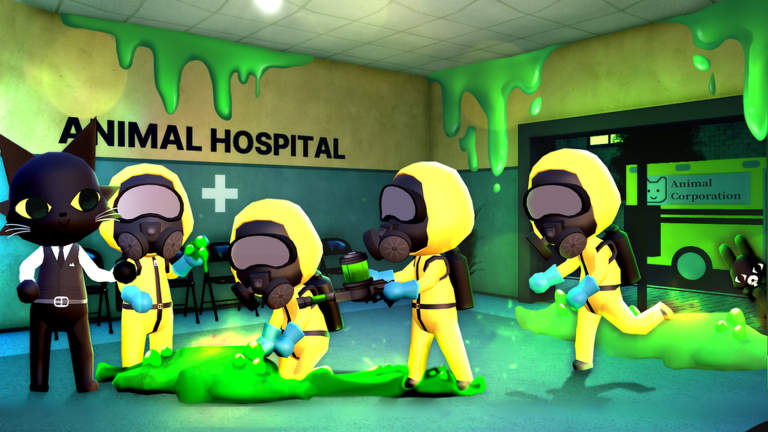 Artwork for the The Hazmat Team Arrives event in Animal Hospital (Anomaly)