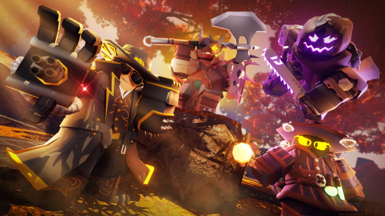 Artwork for the Fall into... Fall? event in Tower Defense Simulator