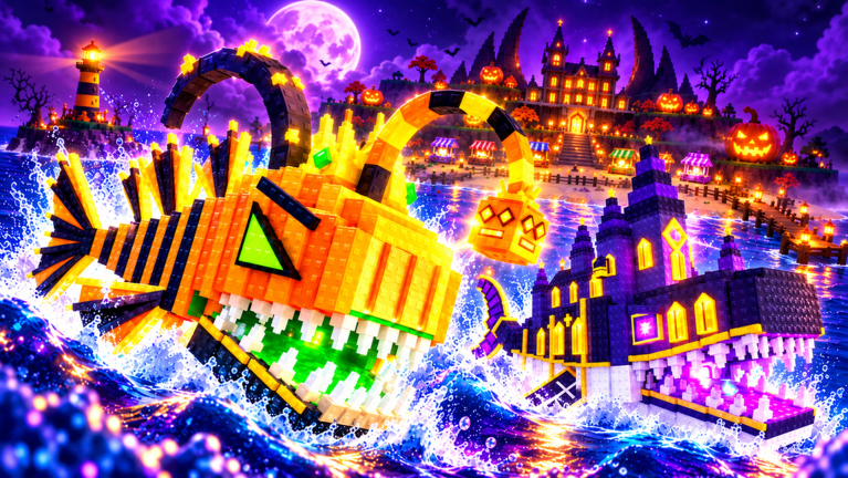 Artwork for the Halloween World 🎃 event in Deep Fishing