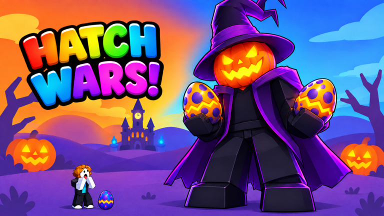 Artwork for the ⚔️ HATCH WARS! 🎃 event in Pet Simulator 99