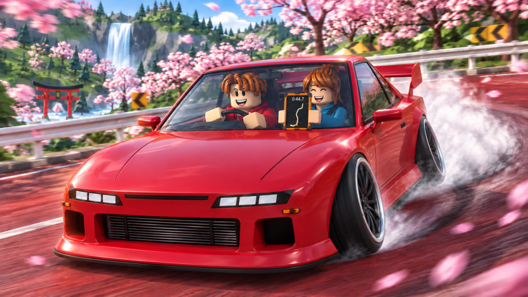 Artwork for the Sakura Pass 🌸🏁 event in Rally Panic