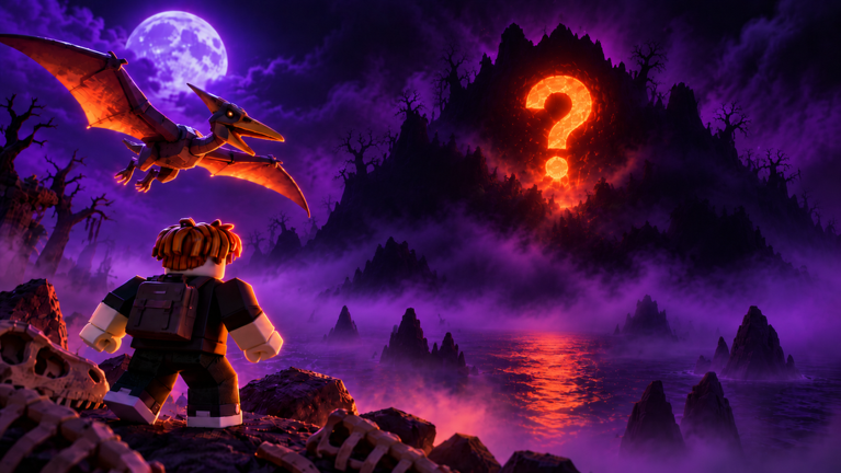 Artwork for the Halloween Island Update🎃 event in Ride a Dino