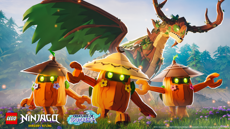 Artwork for the 💚LEGO COLLAB BOSS FIGHT! event in Creatures of Sonaria Survive Kaiju Animals
