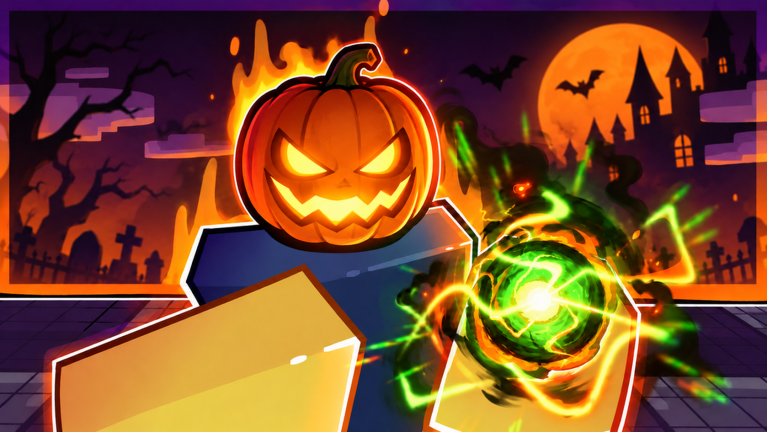 Artwork for the Halloween Update event in Ability Arena