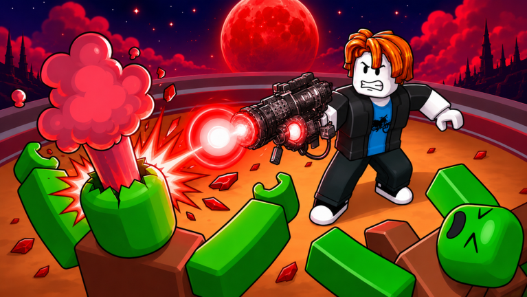 Artwork for the Bloodmoon Update event in Survive Zombie Arena
