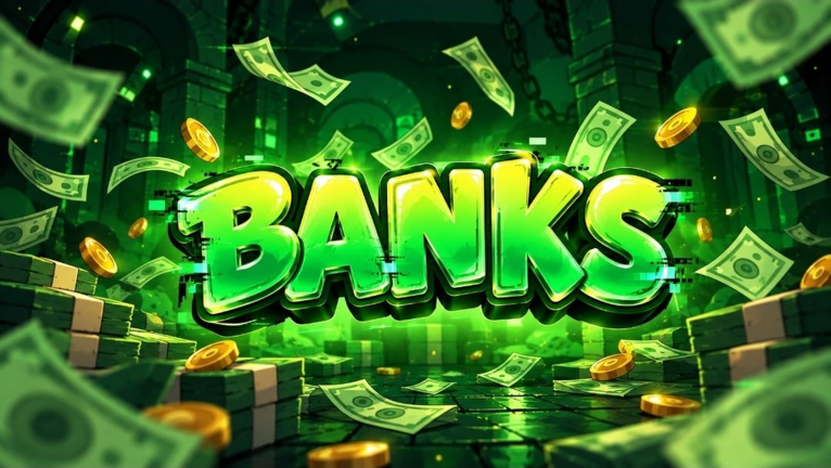 Artwork for the Bank + Admin Abuse! event in Clicker Simulator