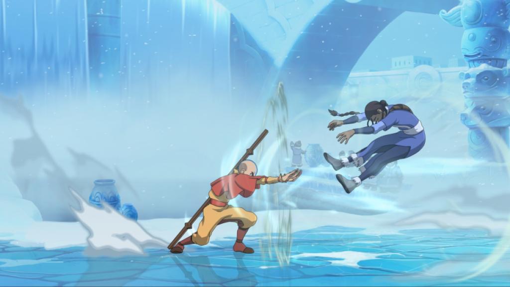 Aang performing an ability in Avatar Legends