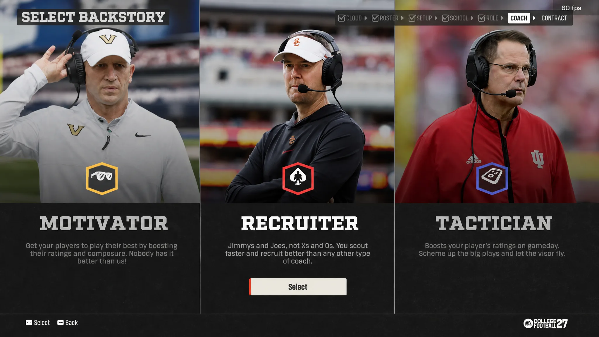 Head Coach backstories in College Football 27