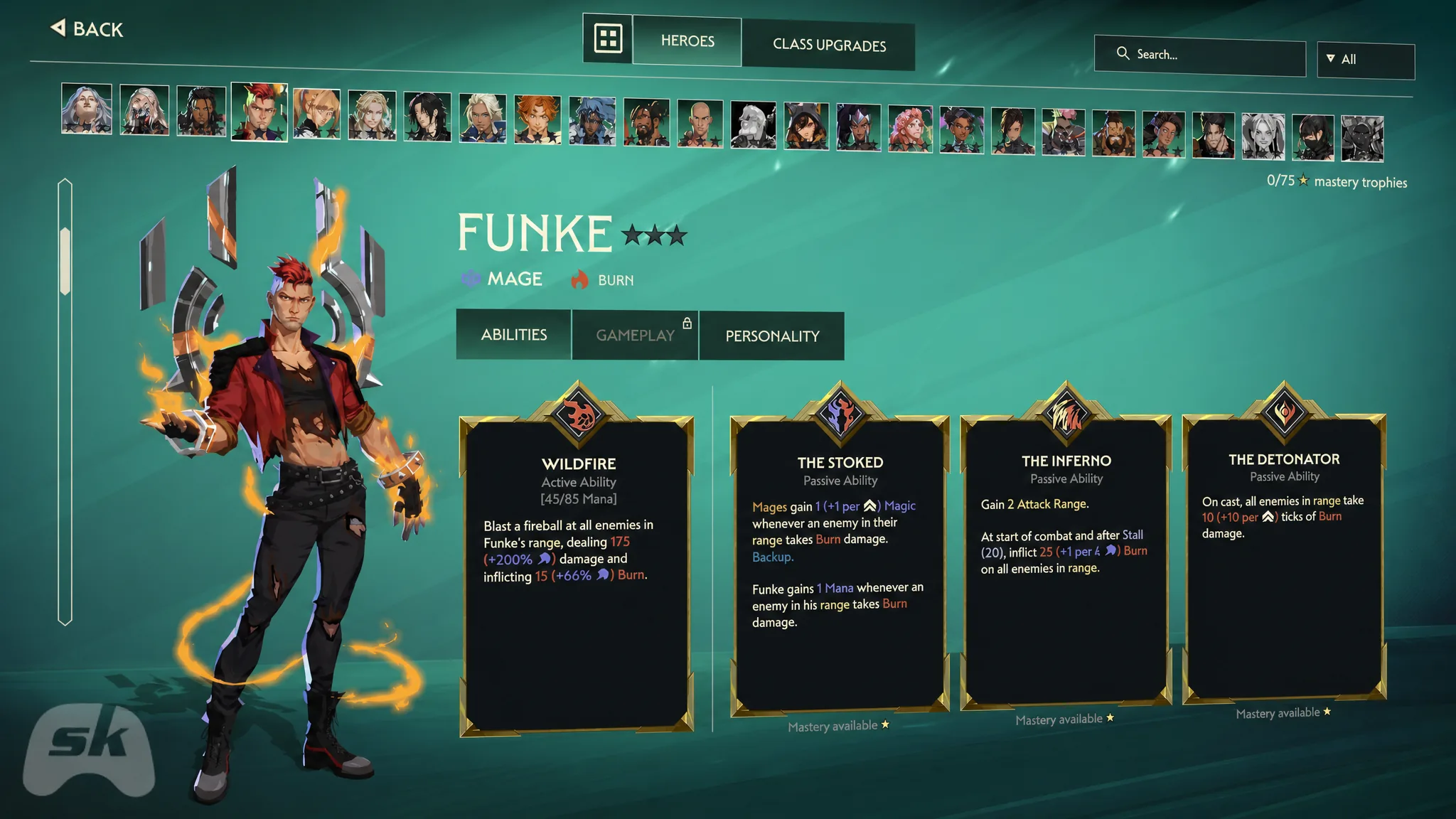 Funke the fireball mage in Guildrun