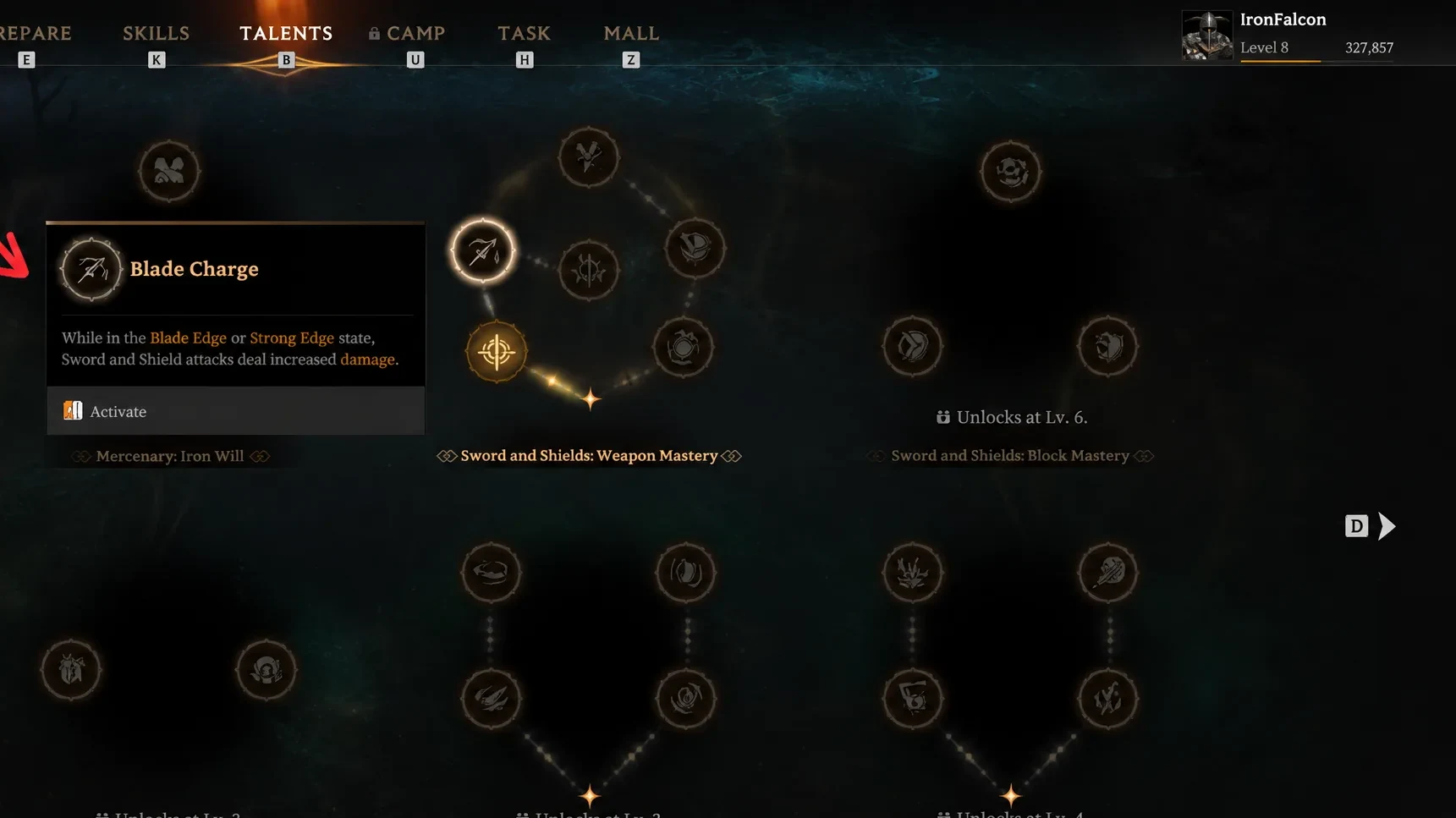 Best Mercenary talents in Mistfall Hunter