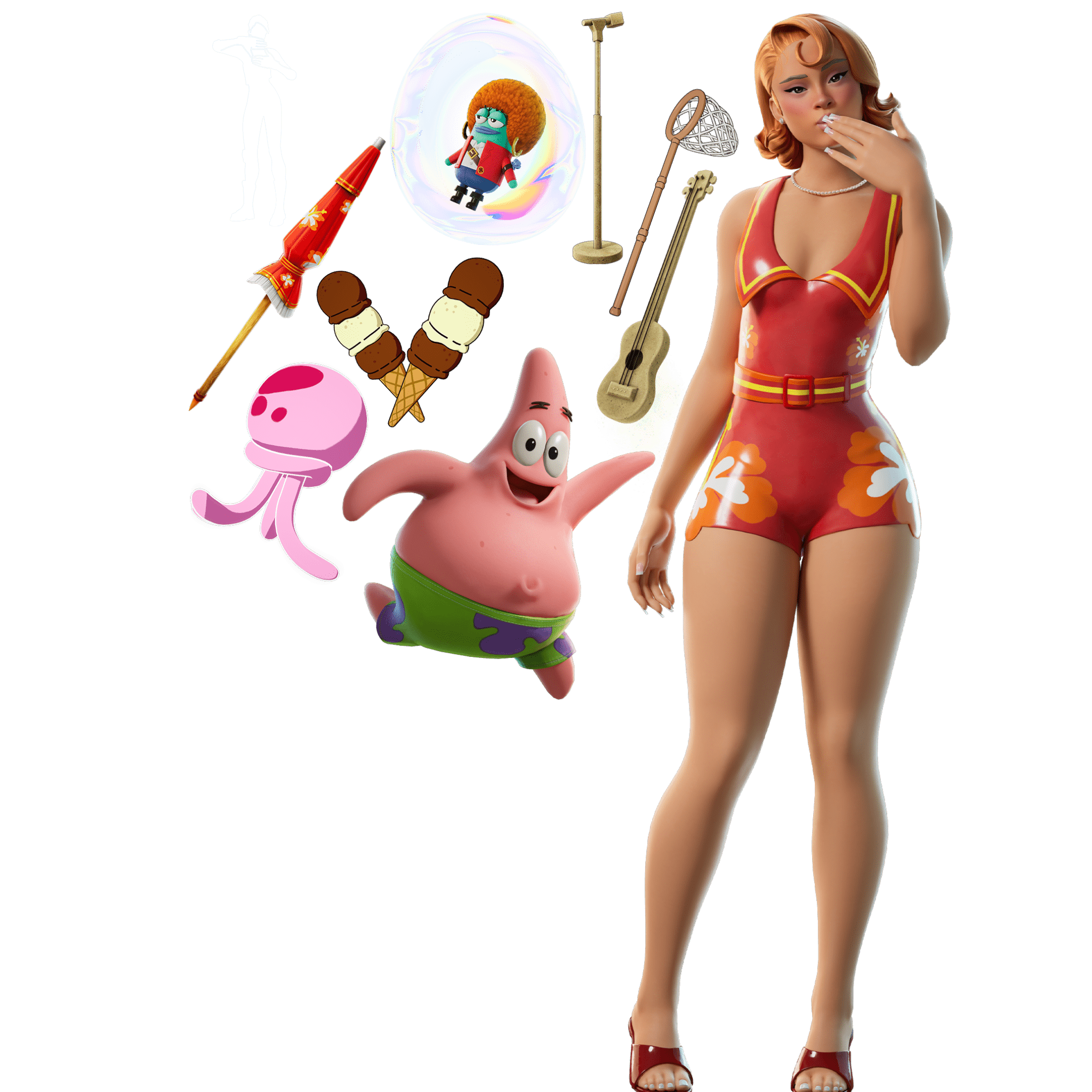 Bikini Bottom Ice Spice & Patrick Star Bundle — Fortnite item shop