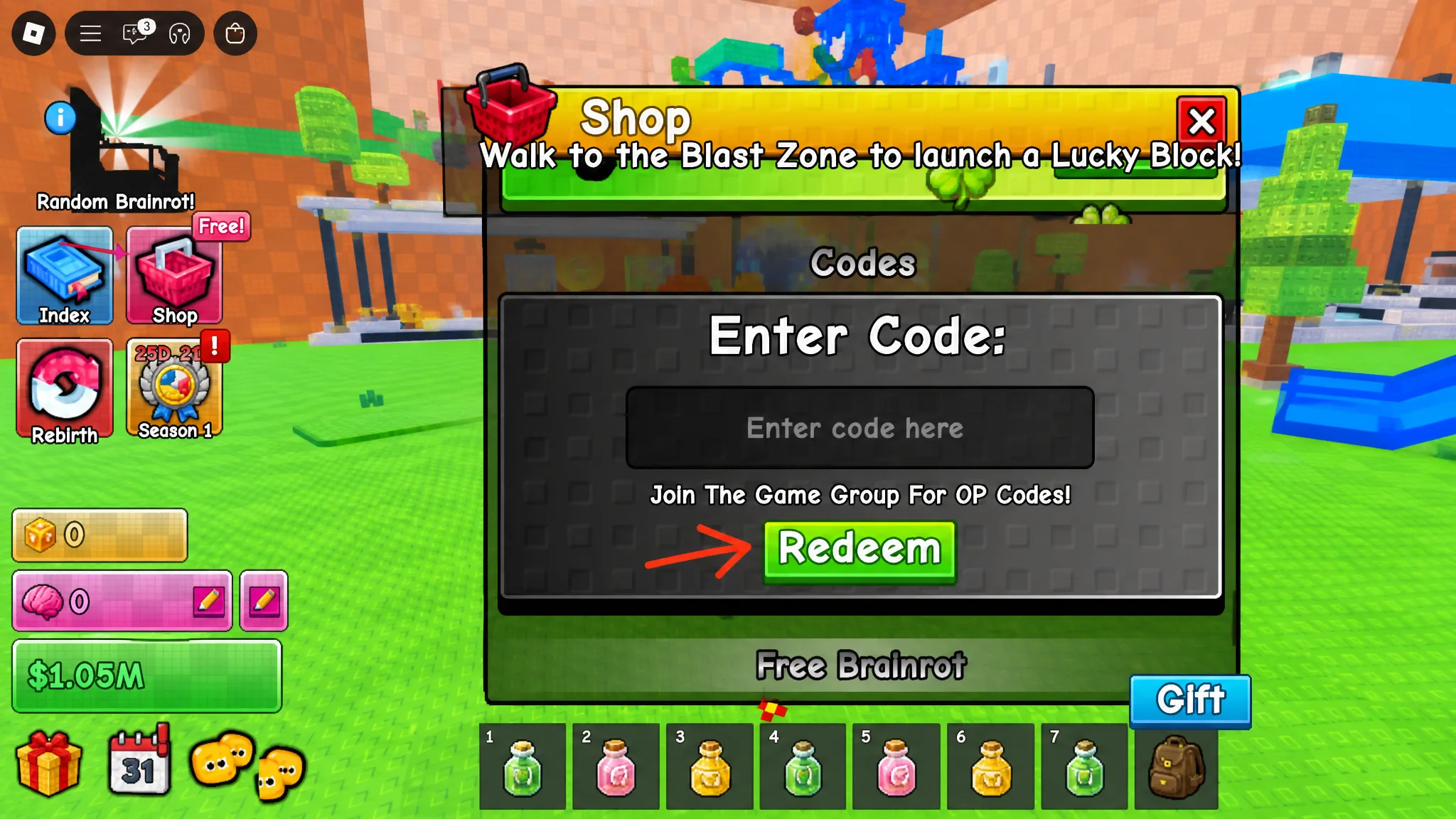 redeem Brainblast a Lucky Block Codes