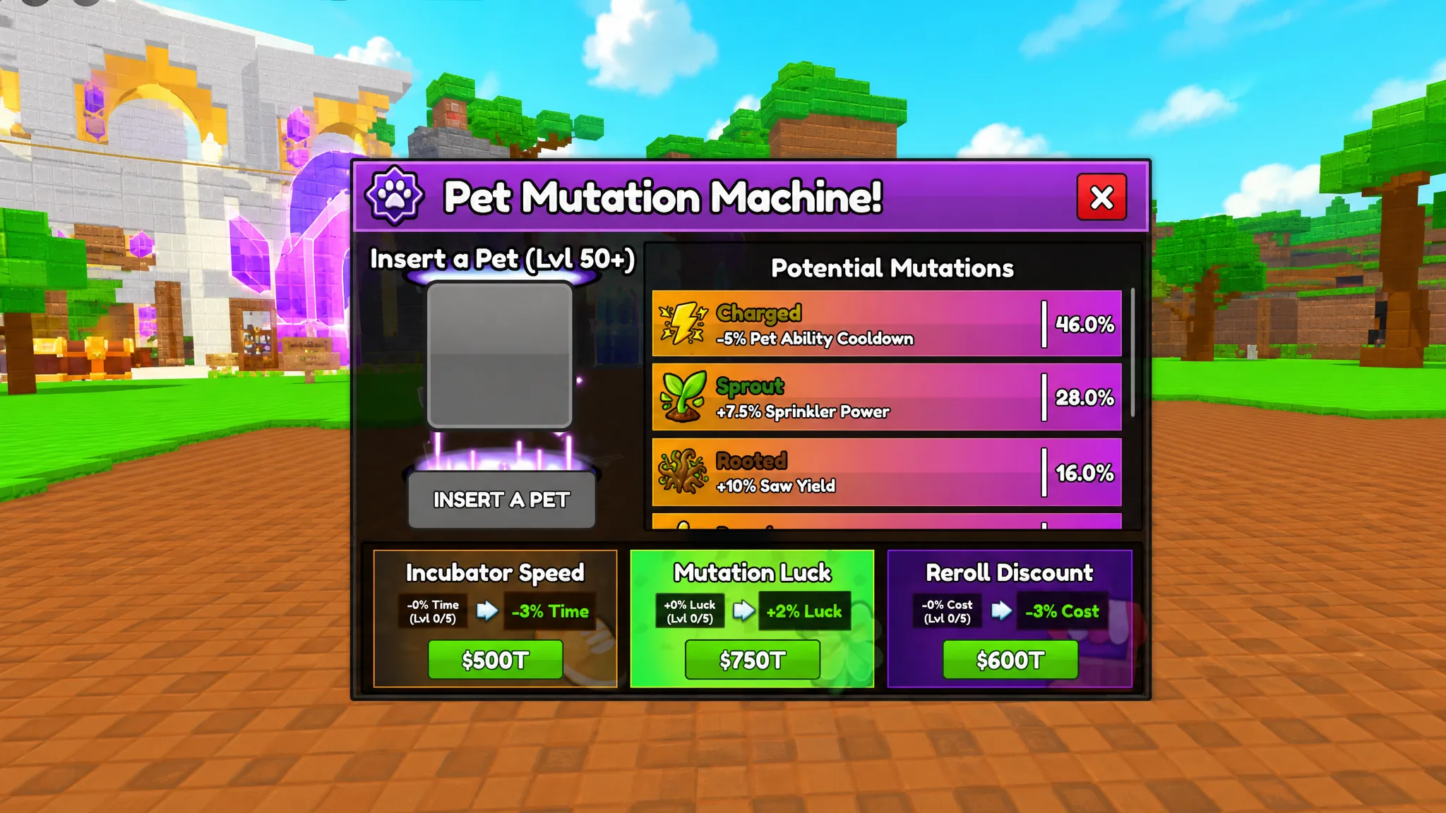 Build a ring farm pet mutations