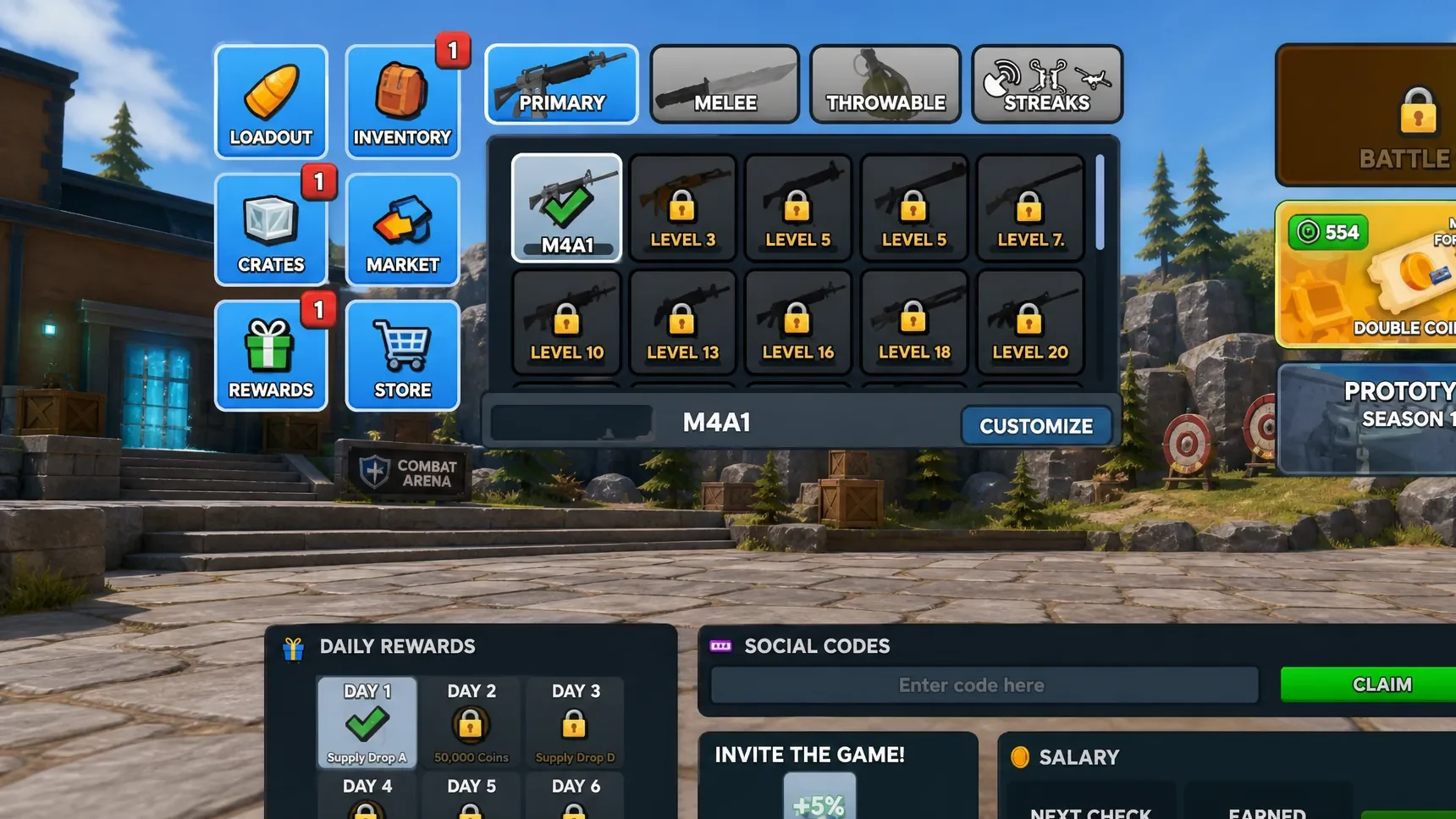 How to redeem Combat Arena codes