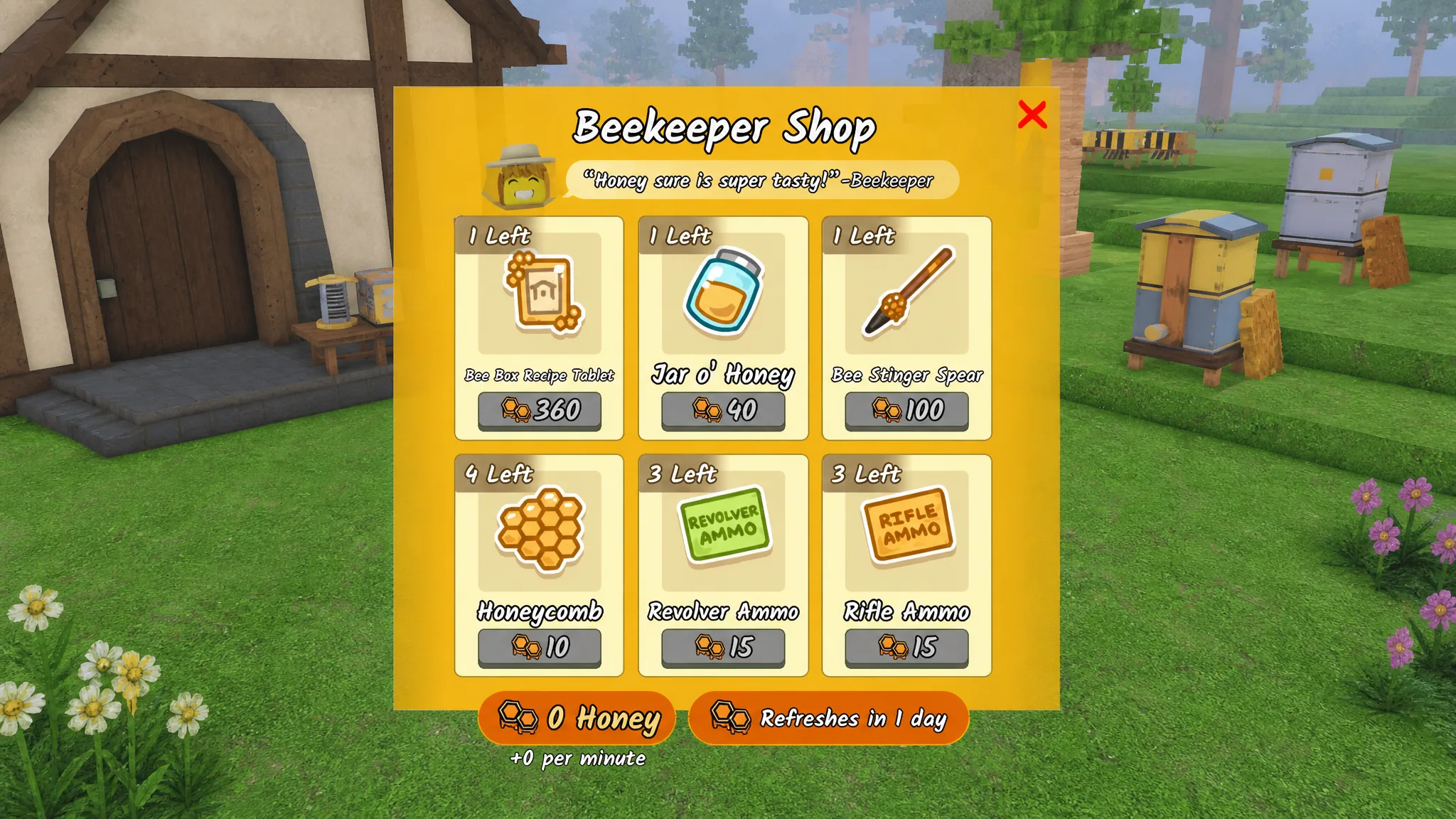 Beekeeper Shop in 99 Nights in the Forest