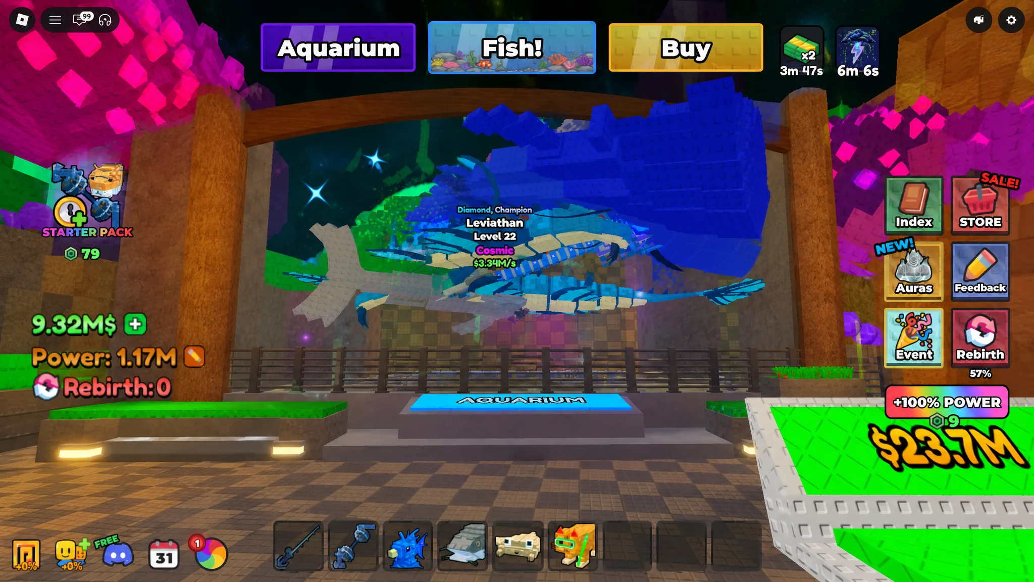 image showing an aquarium with mutated fish in Be a Fish Bait