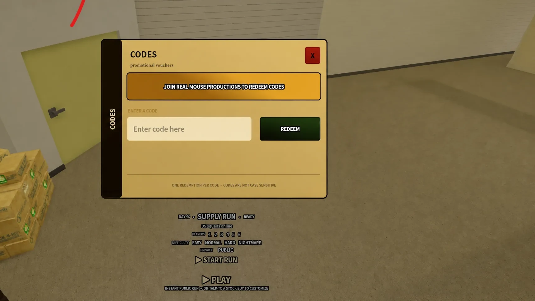 Arrow pointing to the Complex Furnishings code system