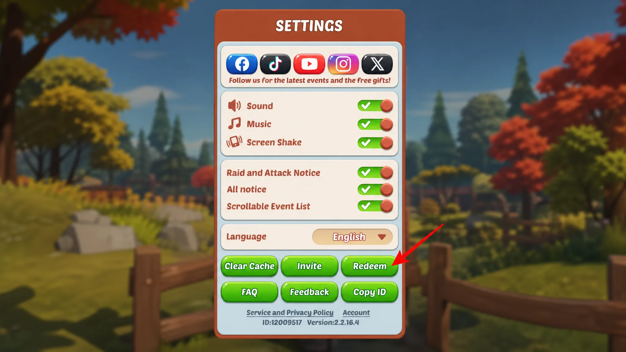 Redeem Code
