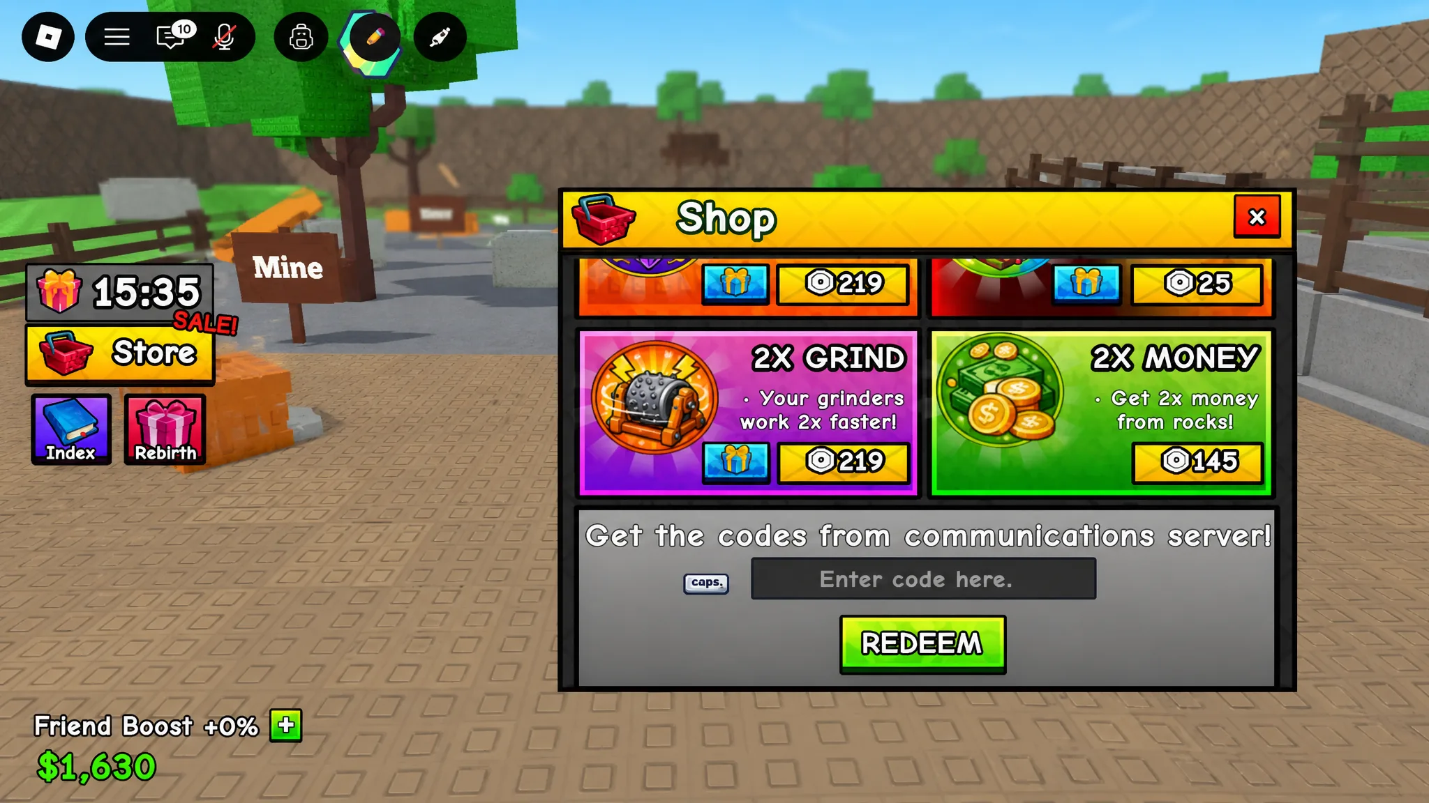 Arrow pointing to the Cut a Gem code system