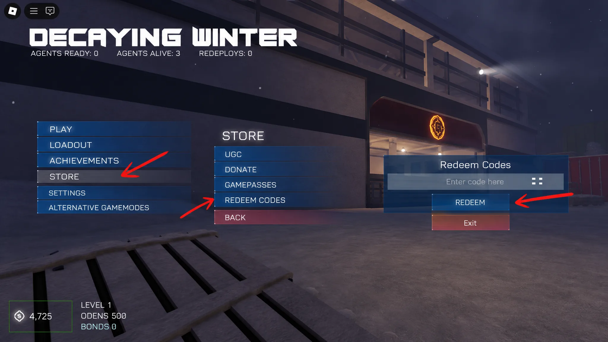 Decaying Winter Codes Redemption System