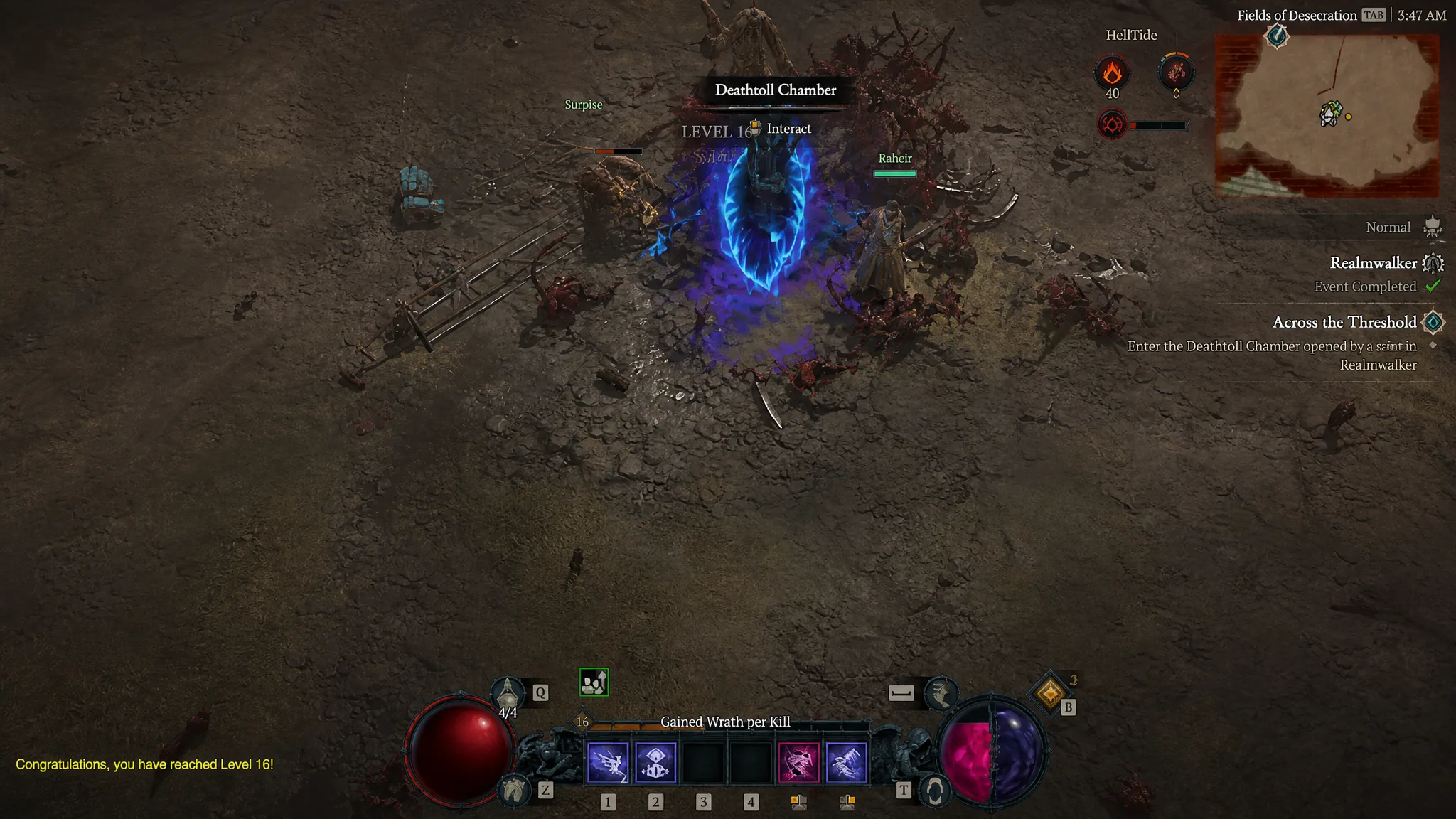 Entering the Deathtoll chamber