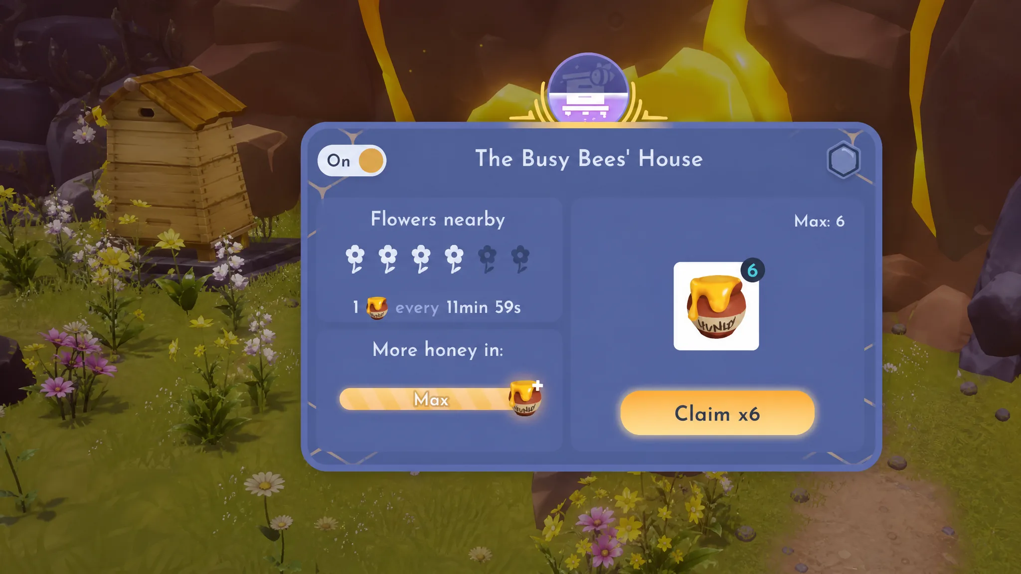 bee house screen in disney dreamlight valley