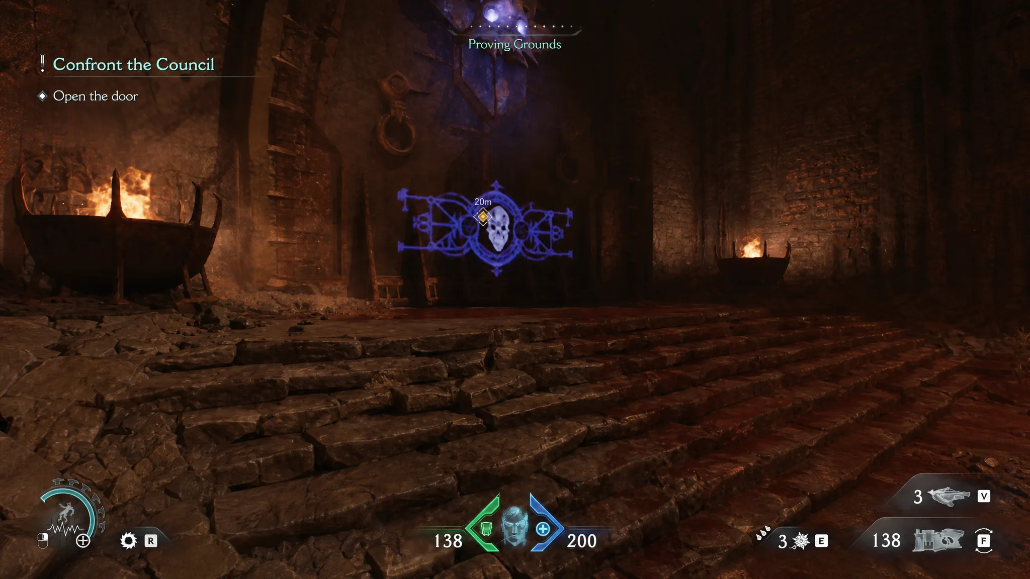 Clearing a wave of demons inside the Oracle's Crypt